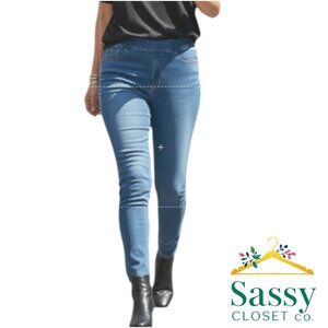 H&M Pull On Jeans Faux Fly Back Pockets Women’s Size 12 EUC